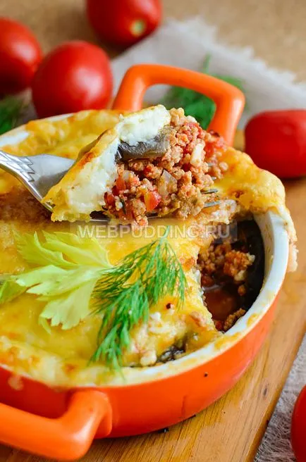 Moussaka padlizsán recept fotókkal, hogyan kell főzni