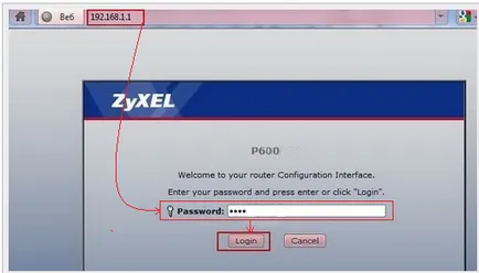 Programul de instalare modem seria ZYXEL P600, firmware-ul, portul de deschidere