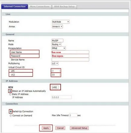 Programul de instalare modem seria ZYXEL P600, firmware-ul, portul de deschidere