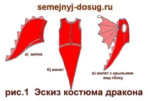 дракон костюм Нова година със собствените си ръце