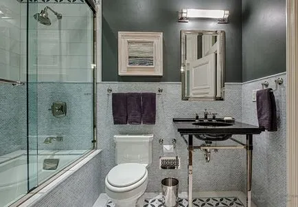 Decorarea peretilor cu tencuiala decorativa in baie, idei pentru design interior