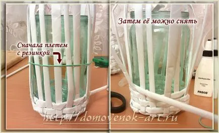 Wicker кошница от хартия с ръцете си, Брауни изкуство