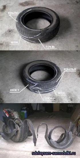 Занаяти от статии и данни от стари гуми на гумите