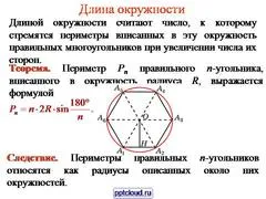 Prezentarea pe tema - cum să găsească circumferința - matematica