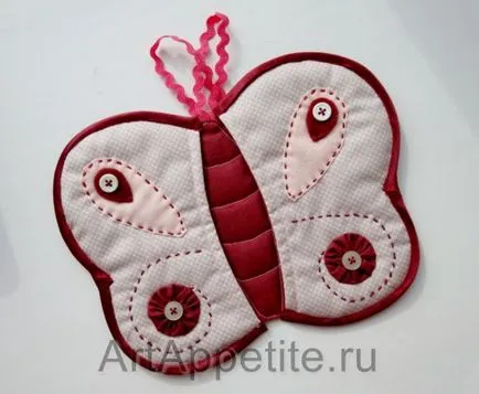 Potholder пеперуда модел и майсторски клас, artappetite