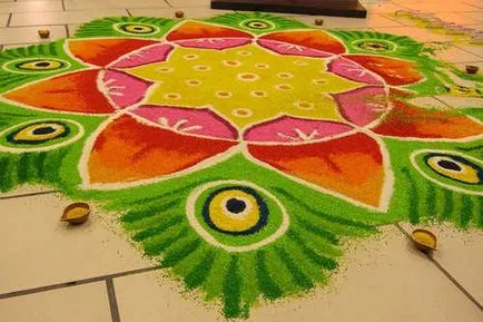 Rangoli - kép ima és kanapék, asiasabai