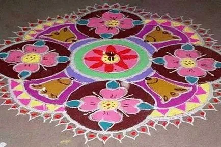 Rangoli - kép ima és kanapék, asiasabai