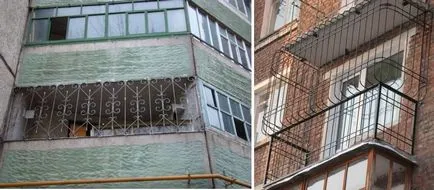 Baruri pe loggia balcon, fotografii, grila forjate, instalați o cutie de metal cu privire la modul de a proteja