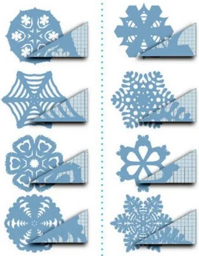 Фигури на прозорците за новата година Оформяне на прозорци на хартия, снежинки, гирлянди, фото