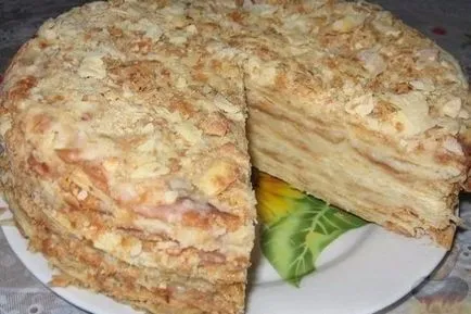 Receptek torta Napóleon főzés klasszikus, körökre, a legjobb