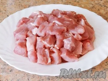 Rețetă de carne de porc, tocana cu legume - reteta cu fotografii