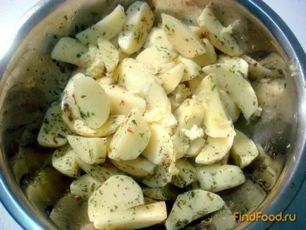 Nyárson sült burgonyával kemencében recept egy fotó