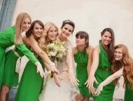 Подружки нареченої в зеленому