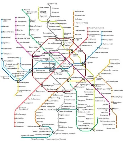 Метро карта на Москва през 2017 г., новото развитие станция до 2020 г.