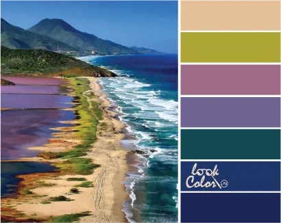 Sötét kék-zöld színű, és a kombináció vele, lookcolor