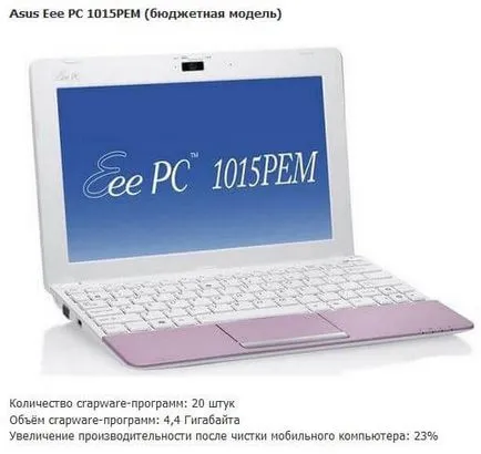 Eltávolítása hirdetési termékek egy laptop, szoftver konfiguráció