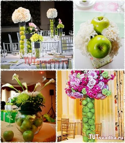 Зелени ябълки върху снимките от сватбата на - сватба сватба портала тук