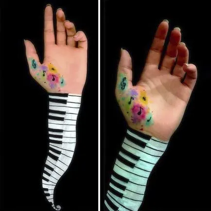 body art 3D pe mâna ei