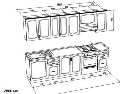 Desene de mobilier de bucătărie cu propriile sale mâini dimensiunile, schema, design