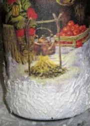 Decoupage Christmas palackok