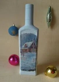 Decoupage Christmas palackok