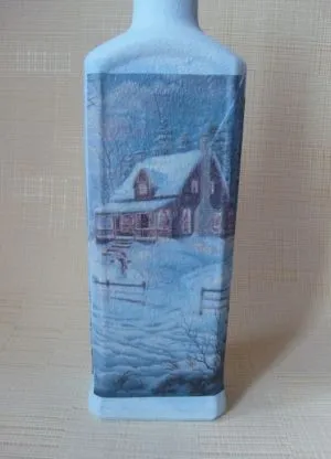 Decoupage Christmas palackok