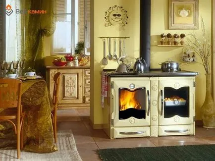 Design de bucătărie cu cămin (17 poze reale din interior)