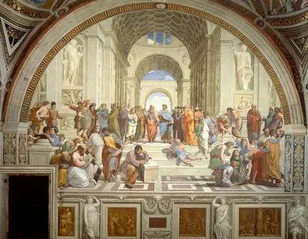 Ha a festmény Raphael - The School of Athens - ábrázolja Leonardo da Vinci