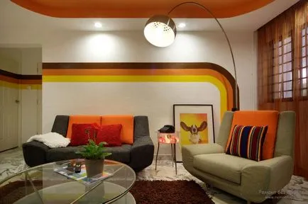 Ideile de design interior într-un stil retro, sau cum să se întoarcă în anii '60