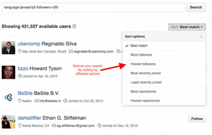 Как да използвате GitHub да търсите за разработчици