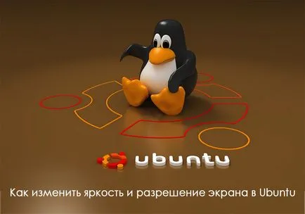 Hogyan változtassuk meg a képernyő fényerejét és a felbontás ubuntu