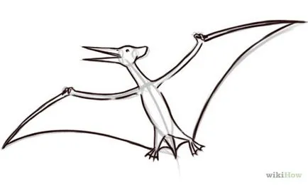 Cum de a desena un pterodactil etape creion