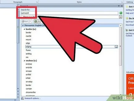 Hogyan kell használni a szinonimaszótár a Microsoft Word