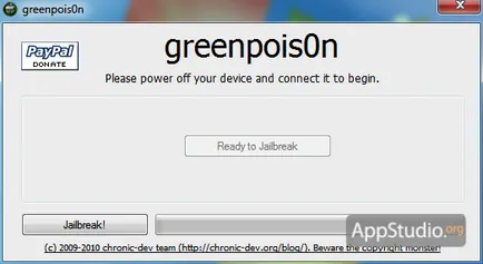 Cum să jailbreak folosind GreenPois0n - proiect appstudio