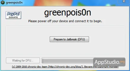 Cum să jailbreak folosind GreenPois0n - proiect appstudio