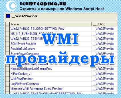Провайдери wmi - знайомство