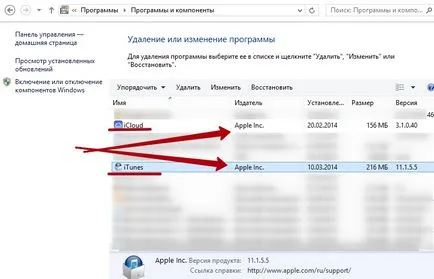 Cum să eliminați itunes cu Windows 7 pe calculator