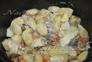 Картопля з грибами в мультиварці 1