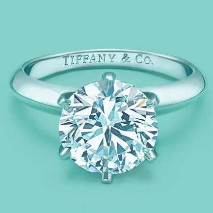 inel Tiffany cu un angajament de diamant, nunta, cât de mult este exclusiv