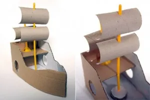 Barca a făcut din hârtie cu mâinile (modele de circuit) - Insula Bunei Speranțe