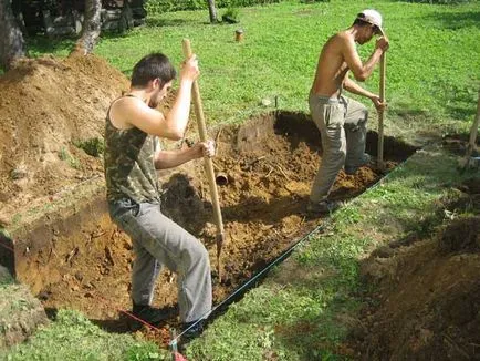 Ásó szeptikus video-telepítési utasításokat a kezüket, hogyan kell ásni, Ár, Fénykép