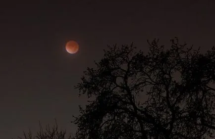 Frumos-sânge roșu tetrad luna de lunar eclipsele în fotografii