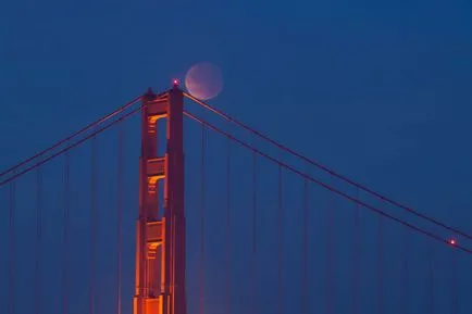 Frumos-sânge roșu tetrad luna de lunar eclipsele în fotografii