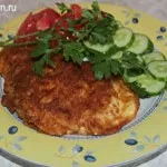 Пилешки гърди със сирене и корейски моркови - рецепта със снимки