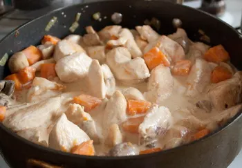 Пиле с тиква и гъби в сметанов как да се готвя - доказан стъпка по стъпка рецепта със снимки на