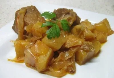 Рагу з яловичини з овочами і картоплею, з підливою (овочами) Рагу з яловичини з овочами і картоплею, з підливою