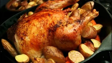 Csirke a sütőben grill teljesen fóliával vagy filé