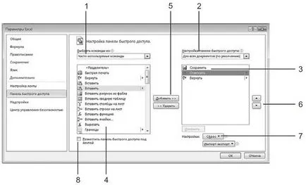 Tape eszközök és gyors hozzáférést eszköztár az Excel 2010 - MS Excel