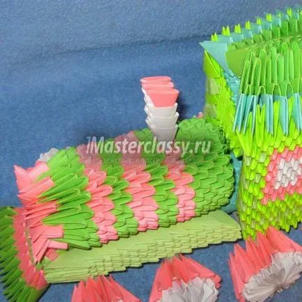 Модульне орігамі 1 (модуля зелених модулів) Модульне орігамі 1
