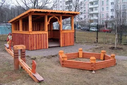 Евтини удоволствие дървени веранди за детска градина